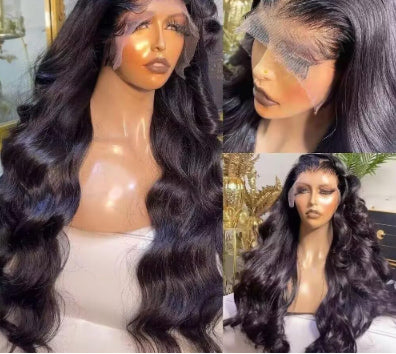 MSGEM 12A 13x6 Lace Front Wigs Human Hair Body Wave Virgin 13x6 HD Transparent Lace Frontal Wigs 180 Density Tiny Knots Pre Plucked Bleached Knots 20 Inch Glueless Human Hair Wigs for Women