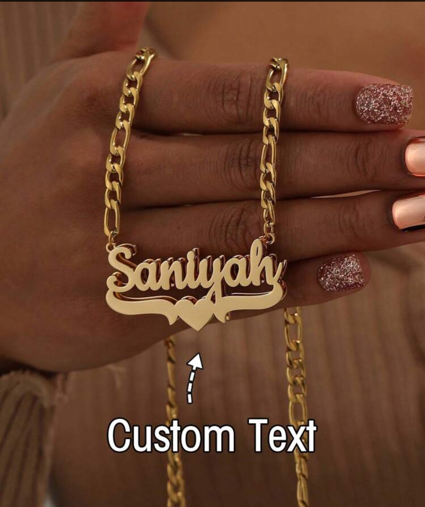 Customized Stainless Steel Double Layer Necklace, Heart & English Letter Clavicle Chain Pendant Jewelry, Ideal Gift For Couples, Friends, Family, Mother's Day, Available In Gold & Silver, Fashionable, Retractable, Simple, Casual, Personalized, Unique Gift